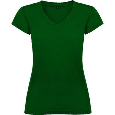 Camiseta de mujer manga corta entallada Verde Botella S