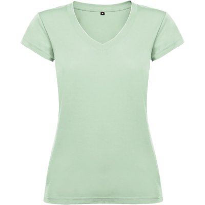 Camiseta de mujer manga corta entallada Verde Mist Xl