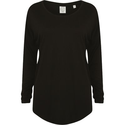 Camiseta mujer manga larga Negro XS