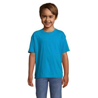 Camiseta Niño 150g Manga Corta Aqua XXL