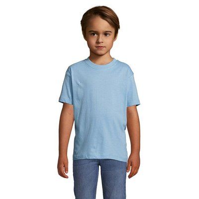 Camiseta Niño 150g Manga Corta Azul Cielo 3XL