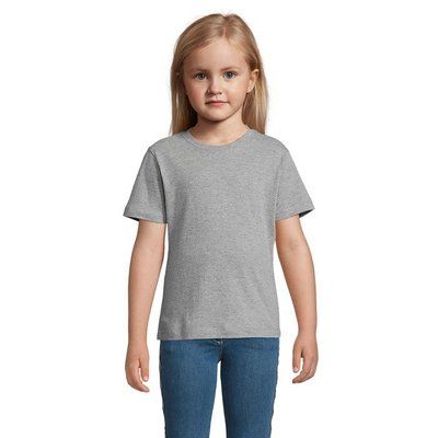 Camiseta Niño 150g Manga Corta Gris Jaspeado 3XL