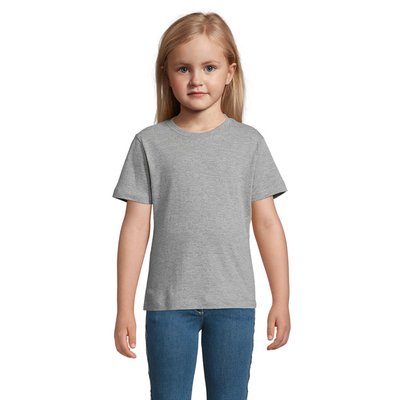 Camiseta Niño 150g Manga Corta Gris Jaspeado XL
