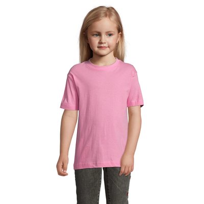 Camiseta Niño 150g Manga Corta Rosa Orquídea 2 Años