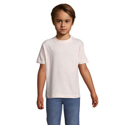 Camiseta Niño 150g Manga Corta Rosa Pálido L