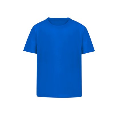 Camiseta Niño Algodón Peinado Azul 6-8