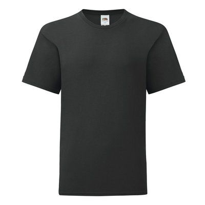 Camiseta Niño Algodón Tacto Suave Negro 14-15