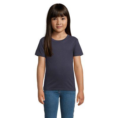 Camiseta Niños 175g Algodón Ajustada Azul Marino 4XL