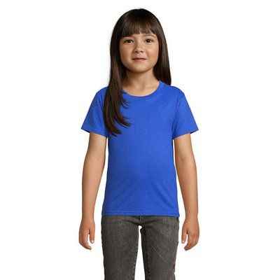 Camiseta Niños 175g Algodón Ajustada Azul Royal 8 Años