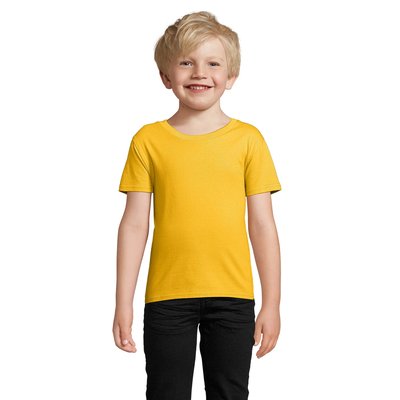 Camiseta Niños 175g Algodón Ajustada Dorado 4 Años