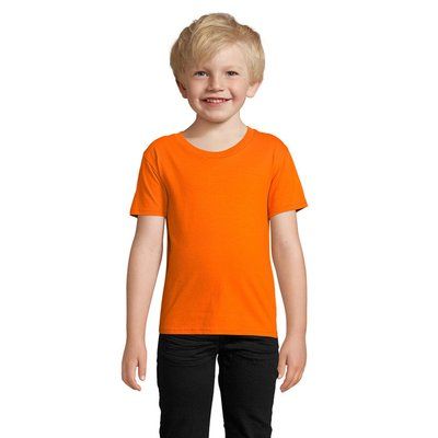 Camiseta Niños 175g Algodón Ajustada Naranja 8 Años