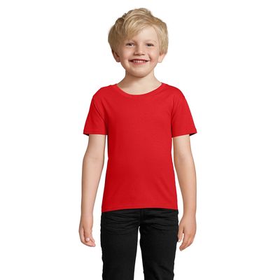 Camiseta Niños 175g Algodón Ajustada Rojo 4 Años
