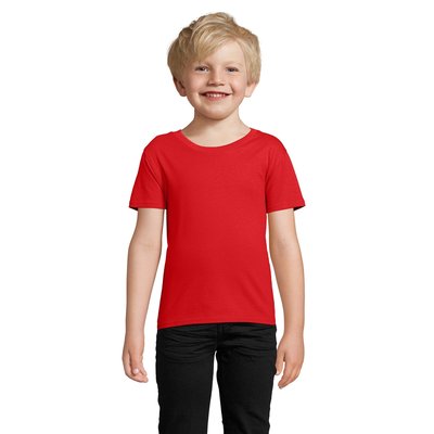 Camiseta Niños 175g Algodón Ajustada Rojo M
