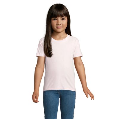 Camiseta Niños 175g Algodón Ajustada Rosa Pálido 12 Años
