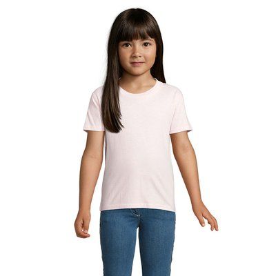 Camiseta Niños 175g Algodón Ajustada Rosa Pálido 2 Años