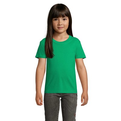 Camiseta Niños 175g Algodón Ajustada Verde 8 Años