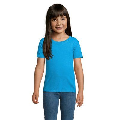 Camiseta Niños Ajustada 150g Algodón Aqua 4 Años