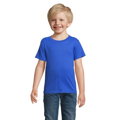 Camiseta Niños Ajustada 150g Algodón Azul Royal XL