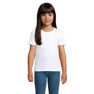 Camiseta Niños Ajustada 150g Algodón Blanco 2 Años