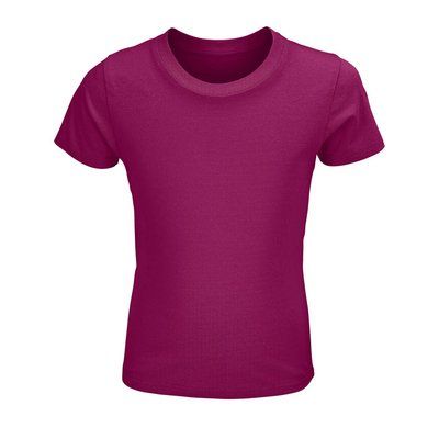 Camiseta Niños Ajustada 150g Algodón Fuchsia 6 Años