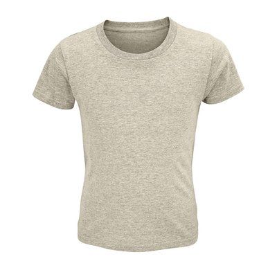 Camiseta Niños Ajustada 150g Algodón Heather Beige 10 Años