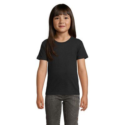 Camiseta Niños Ajustada 150g Algodón Negro Profundo 10 Años