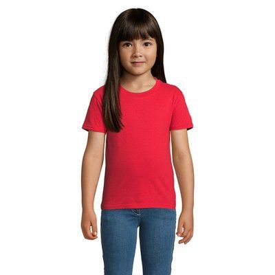 Camiseta Niños Ajustada 150g Algodón Rojo 12 Años