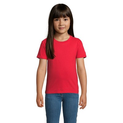 Camiseta Niños Ajustada 150g Algodón Rojo 4Xl