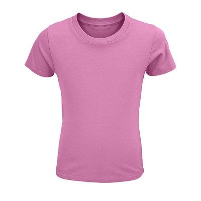 Camiseta Niños Ajustada 150g Algodón Rosa Orquídea 4 Años