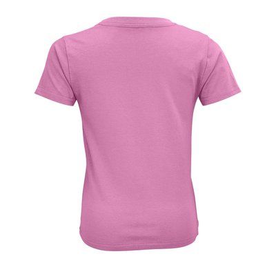 Camiseta Niños Ajustada 150g Algodón Rosa Orquídea L