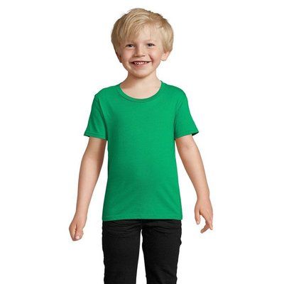 Camiseta Niños Ajustada 150g Algodón Verde Xl