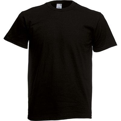 Camiseta niños algodón cuello redondo Black 3/4 ans
