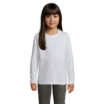 Camiseta Niños Manga Larga Algodón Blanco 10 Años