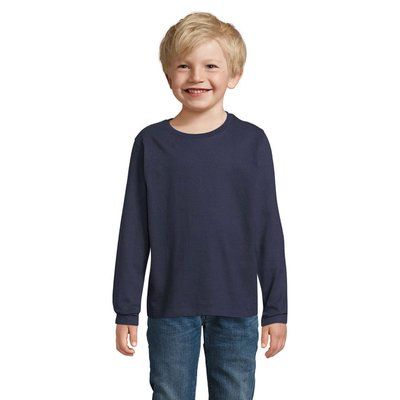 Camiseta Niños Manga Larga Algodón French Marino 6 Años