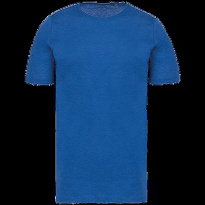 Camiseta orgánica cuello sin costuras manga corta Ocean Blue Heather Xl