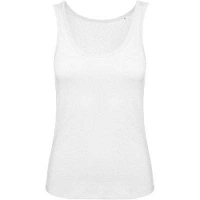 Camiseta orgánica sin mangas mujer White L