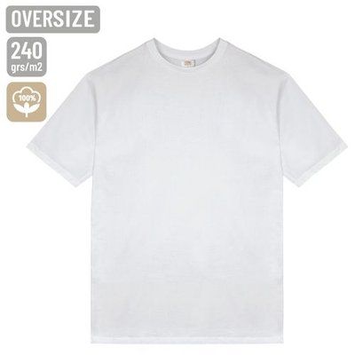 Camiseta oversize 240g de algodón Bl Xl