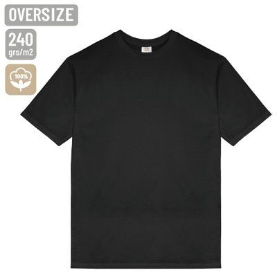 Camiseta oversize con cuello reforzado