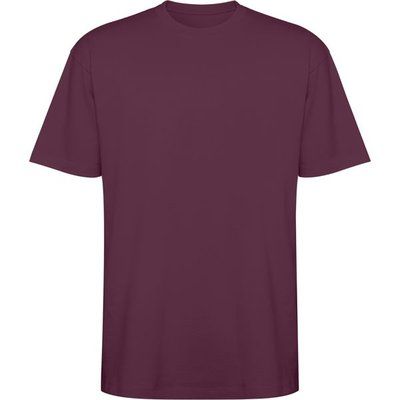 Camiseta oversize de manga corta Rojo Ciruela M