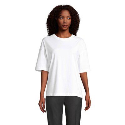 Camiseta oversize de mujer 100% algodón orgánico Blanco L