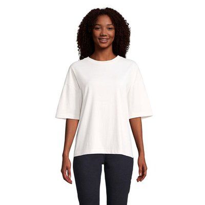 Camiseta oversize de mujer 100% algodón orgánico Blanco Roto S