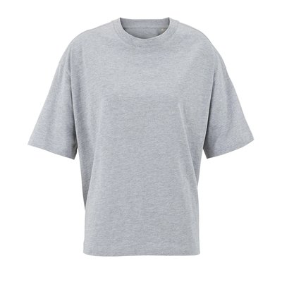 Camiseta oversize de mujer 100% algodón orgánico Gris Claro Mélange Xl