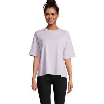 Camiseta oversize de mujer 100% algodón orgánico Lila S