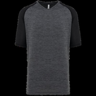 Camiseta pádel bicolor hombre Black / Marl Dark Grey S
