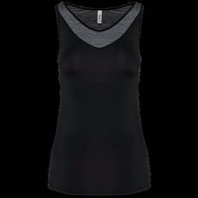 Camiseta de pádel sin mangas Black / Marl Dark Grey S