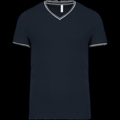 Camiseta de punto piqué de hombre Navy / Light Grey / White S
