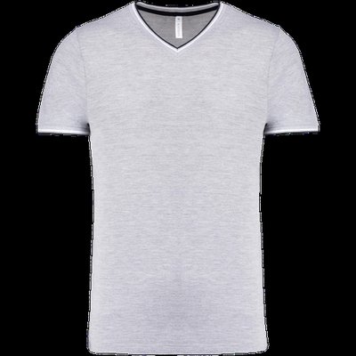 Camiseta de punto piqué de hombre Oxford Grey / Navy / White S