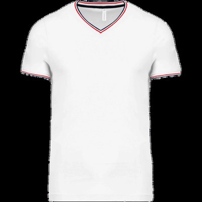 Camiseta de punto piqué de hombre White / Navy / Red L