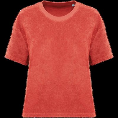 Camiseta de rizo para mujer corte oversize Paprika M