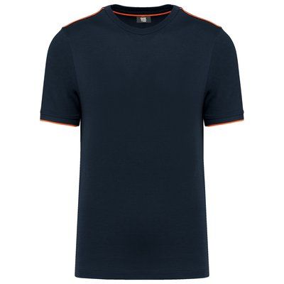 Camiseta ropa laboral Navy / Fluorescent Orange L